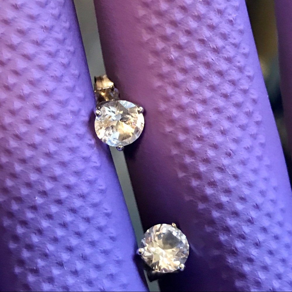 2 Carat Cubic Zirconia Studs in Sterling Silver - Picture 5 of 8